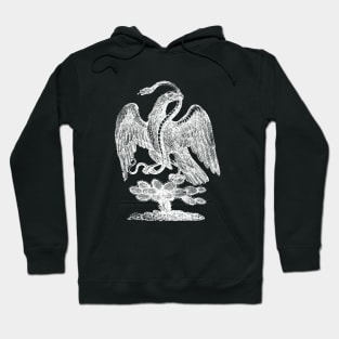 Posada Mexican Eagle with Rattlesnake and Cactus from 1901 T-Shirt Hoodie